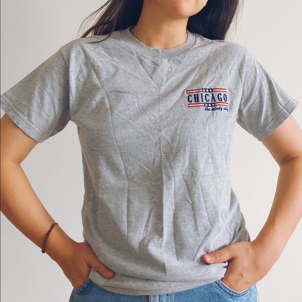 embroidered chicago tshirt